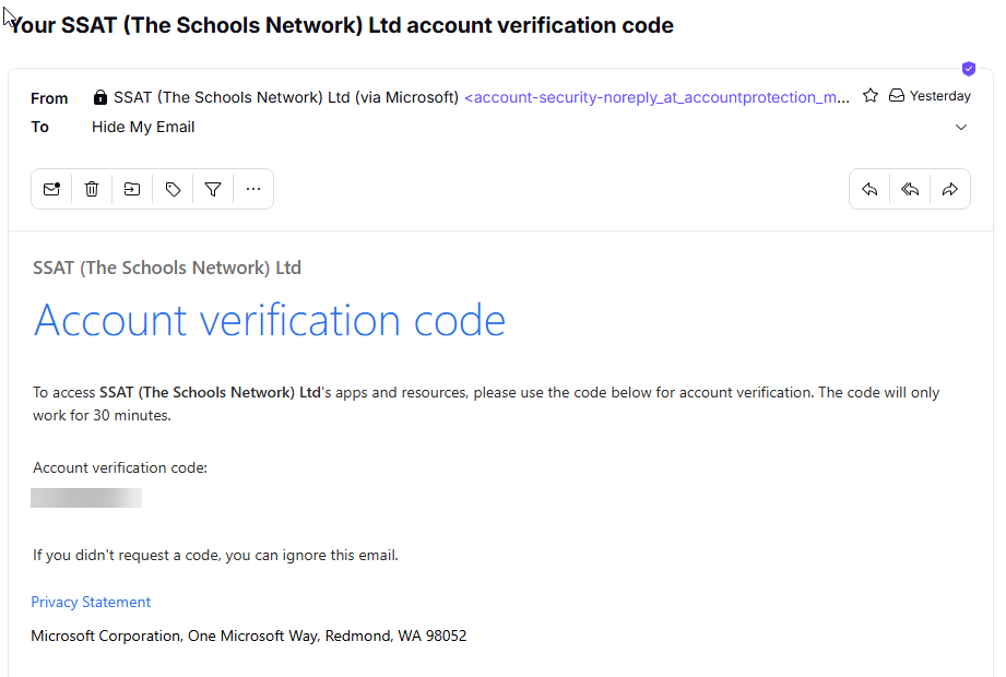 LPA24 verification code email